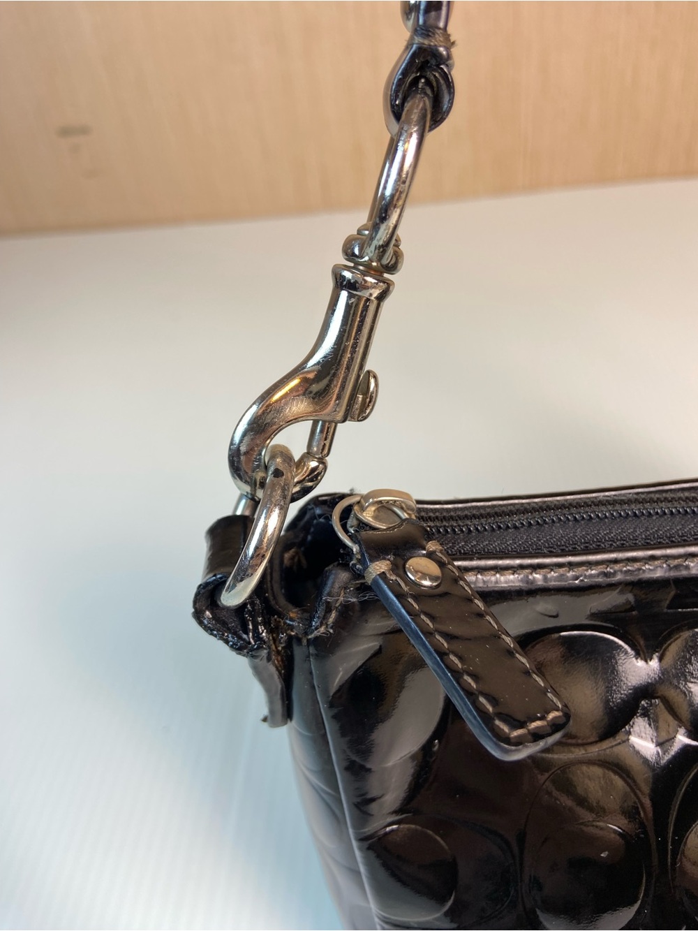 Coach Black Patent Leather Shoulder Bag - Picture 10 of 15
